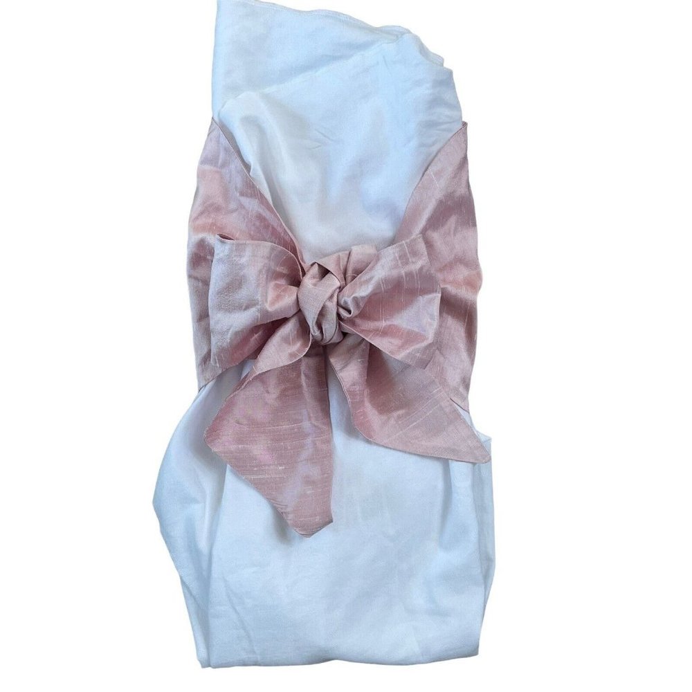 The Beaufort Bonnet Company Bow Swaddle Southern Blush Silk Newborn USA Made